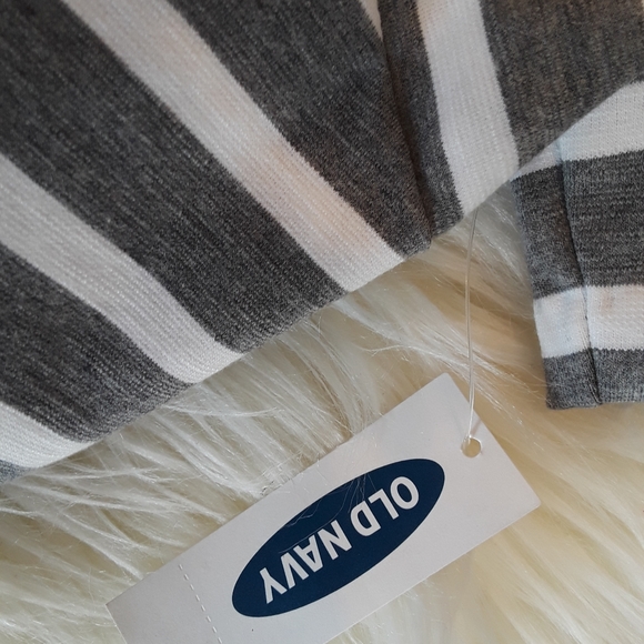 OLD NAVY Grey Stripe Dress NEW - Picture 2 of 7